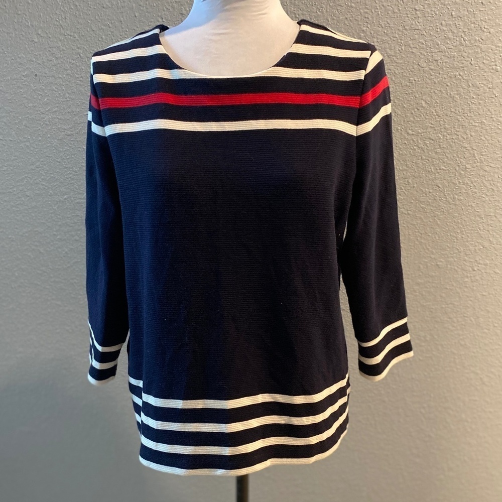 Talbots Knit Blouse L Petite